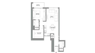 Apartment floor plan, 1.5 bedroom in 340 RIVERSIDE CRESCENT No. 11009